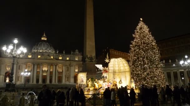 Noel Saint Peter Roma Nın Doğuşu Aralık 2017 Roma Talya — Stok video