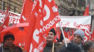 Rome, İtalya - 24 Şubat 2018: işsizlik Mart - 