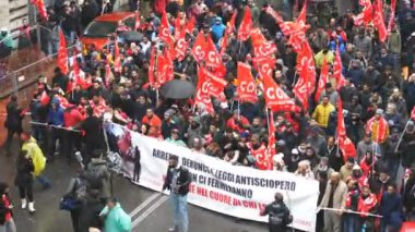 Rome, İtalya - 24 Şubat 2018: işsizlik Mart - 