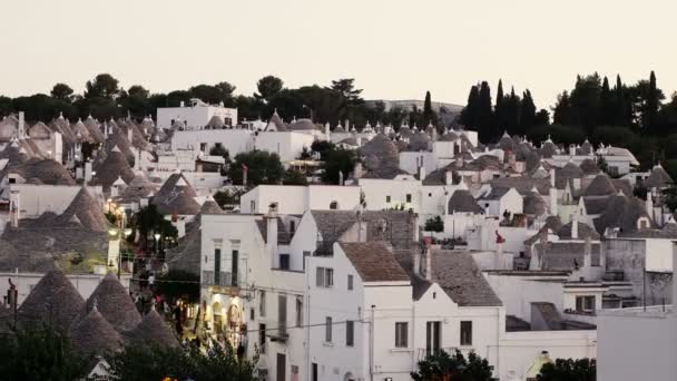 Hermosa Vista Los Trulli Alberobello Italia — Vídeo de stock