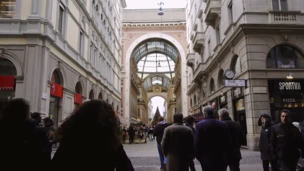 Utcák Város Központjában Milánó Olaszország — Stock videók