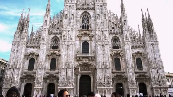 Talya Daki Piazza Duomo Milan — Stok video