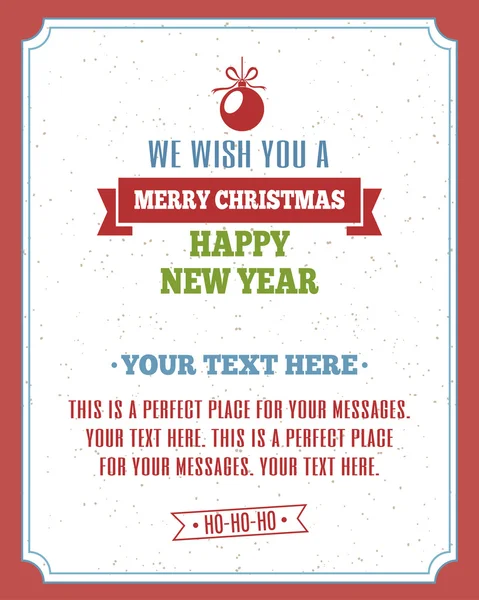 Merry Christmas poster with vintage frame