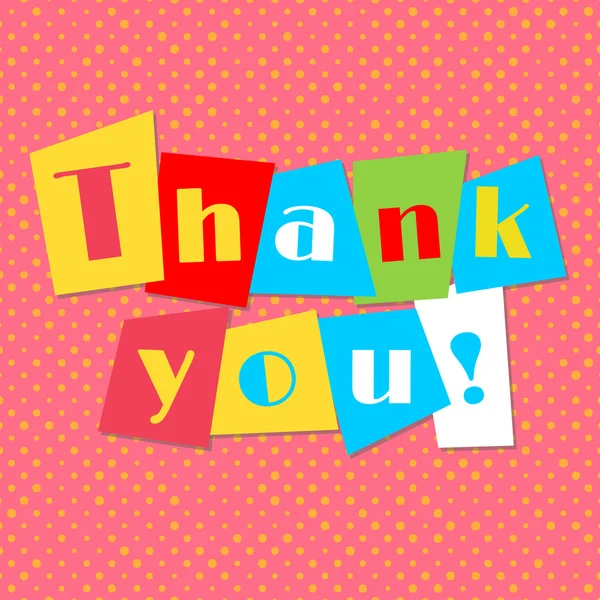 Thank you. Cartoon style. Vector Illustration — ストックベクタ