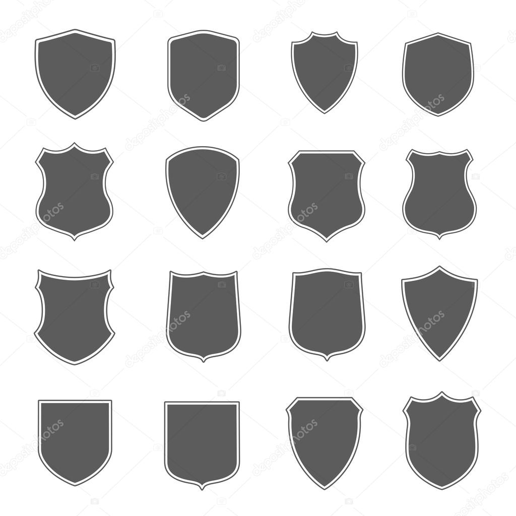 Security black label set. Vector Illustration 