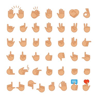 El jest simgeler app tasarım projesi düz stil ayarlayın. Vektör çizim