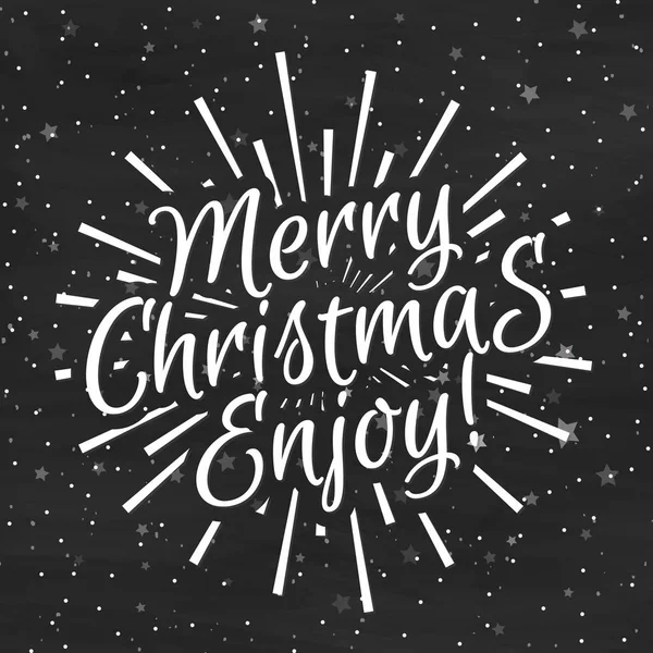 Noel kartı oluşan kuvvetli güneş ışığı ve neşeli Noel zevk doğum dilek kar tatil arka plan christmas etiketi. Noel amblemi. Noel dekorasyon öğesi. Vektör çizim