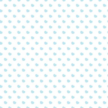 Kalp seamless modeli mavi renk Happy Valentine's day ve diğer tatil beyaz arka plan üzerinde. Dekorasyon öğesi. Vektör çizim