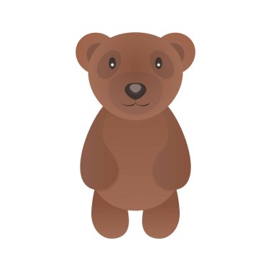 Komik ayı kullanmak için beyaz arka plan üzerinde tasarım çalışmanızı izole. Vektör çizim