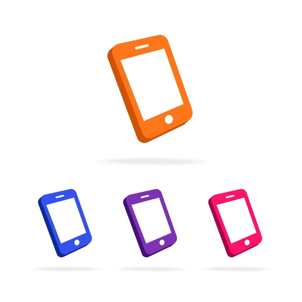 Telefon-Logo setzt andere Farbe — Stockvektor