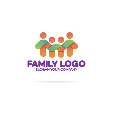 Basit şekiller baba içinde oluşan Aile logo