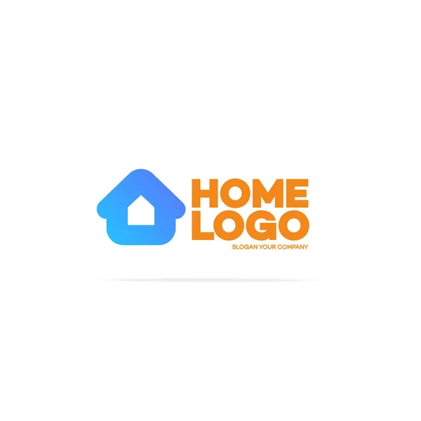 Home logo cyan color — Stock Vector