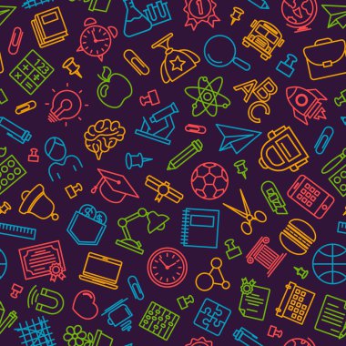 Okul desen ile çağdaş ince çizgi kutsal kişilerin resmi