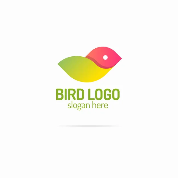 Bird logo modern color style — Stock Vector