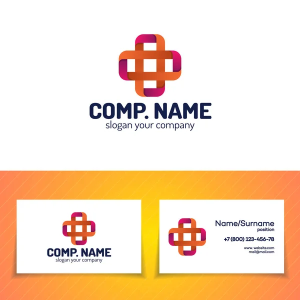 Cross logo set design template — Stock Vector