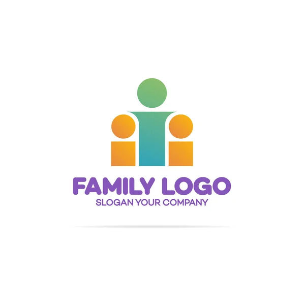 Logo familial composé de figures simples — Image vectorielle