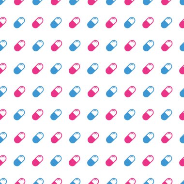 Tablet kırmızı ve mavi rengini oluşan tıbbi desen