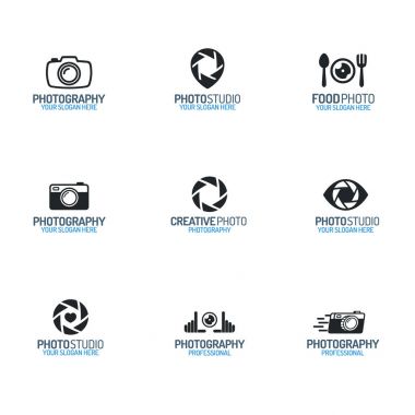 Fotoğraf logo siyah renk stili ayarlamak