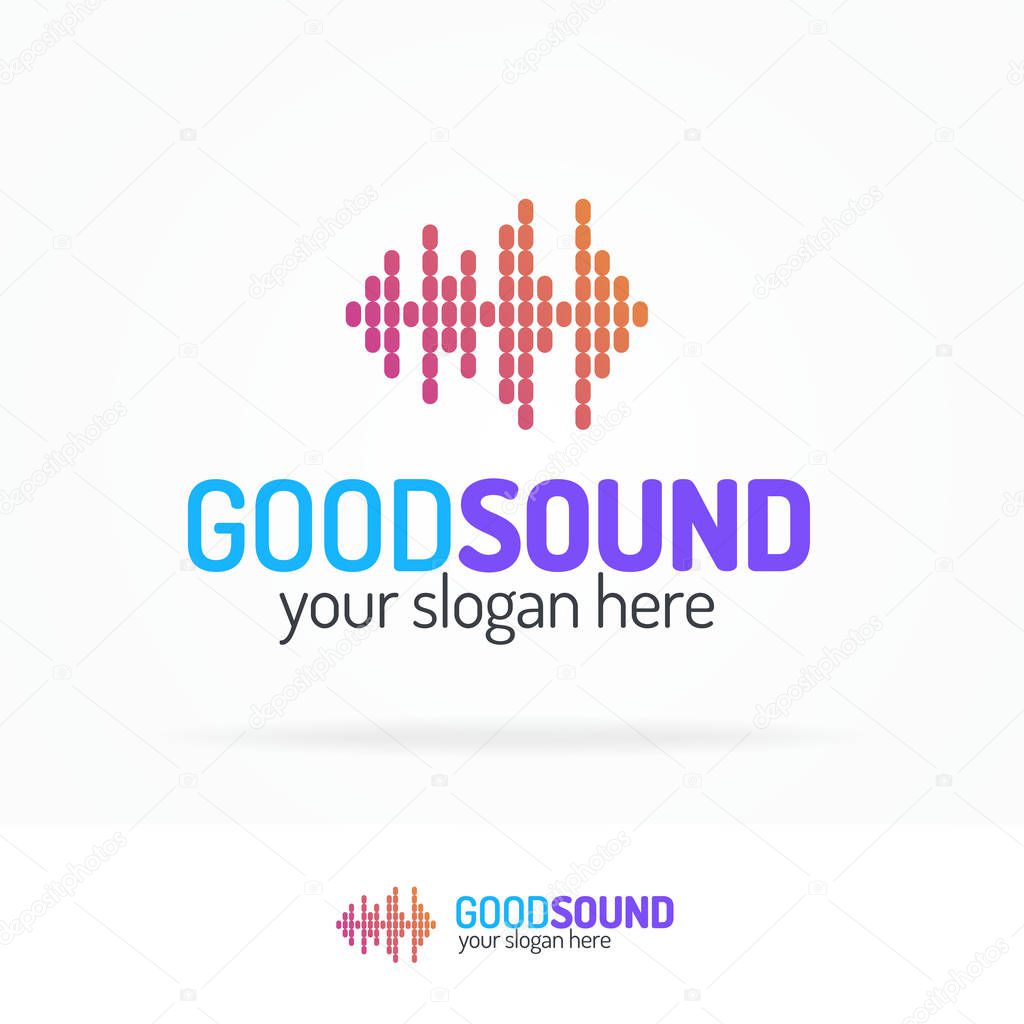 Good sound logo set modern color style