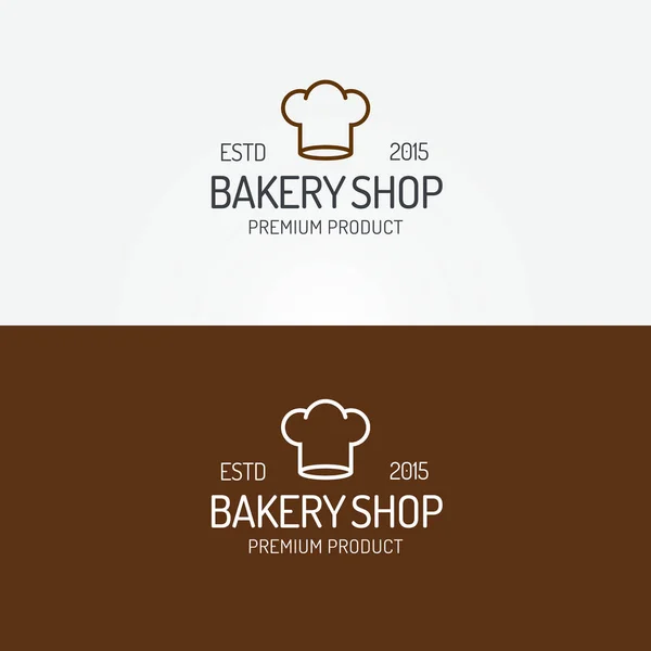 Panadería tienda logo conjunto con toque moderno estilo de línea — Vector de stock