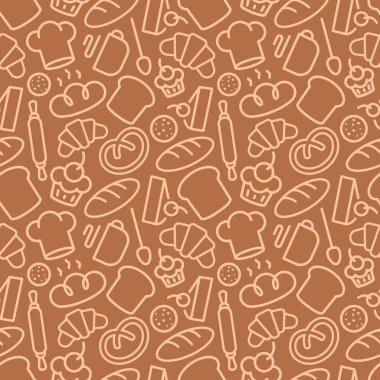 Gıdaların oluşan ve aksesuarları pişirme fırın seamless modeli