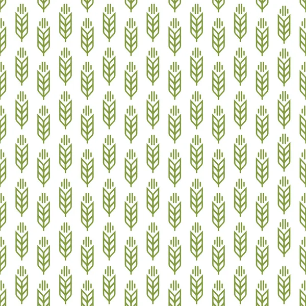 Oreille motif sans couture couleur verte sur fond blanc pour la décoration magasin de produits naturels — Image vectorielle