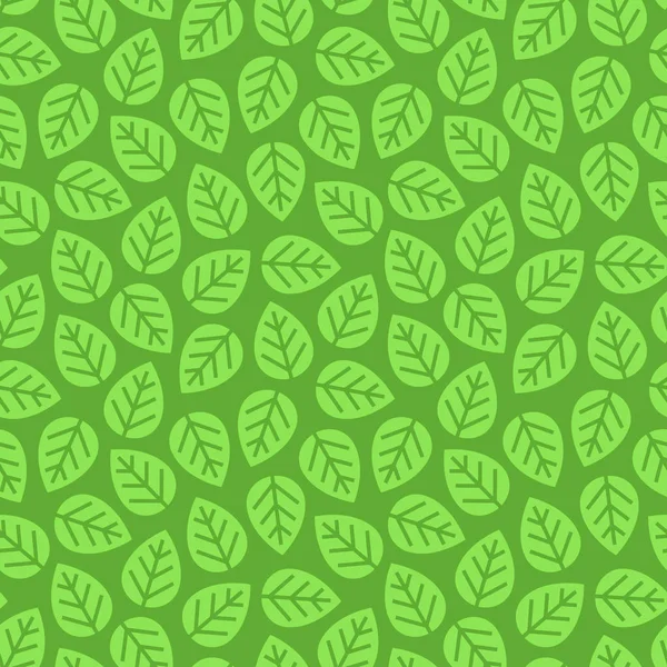 Feuilles motif sans couture couleur verte pour la décoration unité verte — Image vectorielle