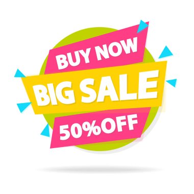 Satılık etiket işareti ile özel teklif, reklam etiketi, Satılık, büyük bir indirim var, mega satış, indirimli fiyat, büyük satış indirim Şimdi beyaz arka plan üzerinde izole poster satın almak. Vektör çizim