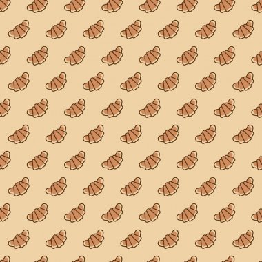 Kruvasan kafe için oluşan ekmek seamless modeli