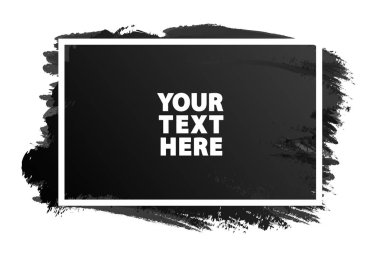 Suluboya banner yatay konumu siyah renk beyaz kare kare şeklinde için tanıtım, satış