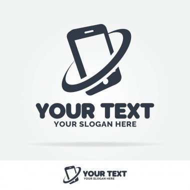 Smartphone logo siyah renk ile siluet telefon mobil Dükkanı, mobil mağaza, bakım ve onarım için