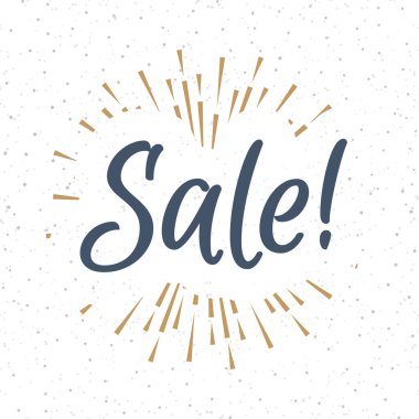 Noel tebrik etiket oluşan işareti Satılık altın Sunburst