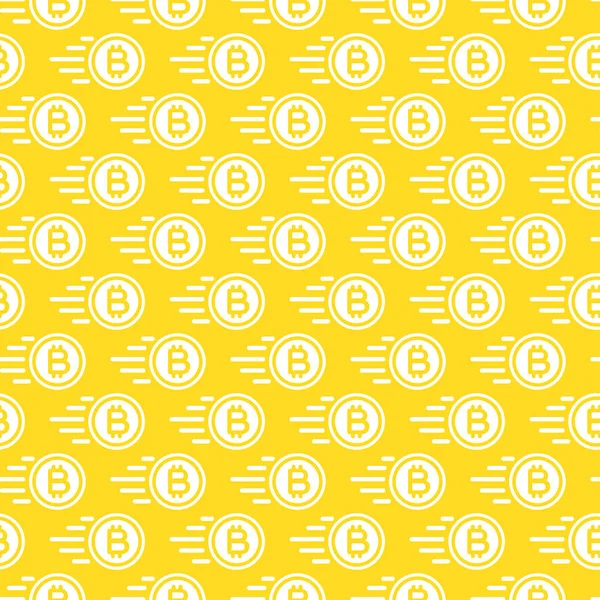 Para beyaz renk uçan oluşan Bitcoin seamless modeli