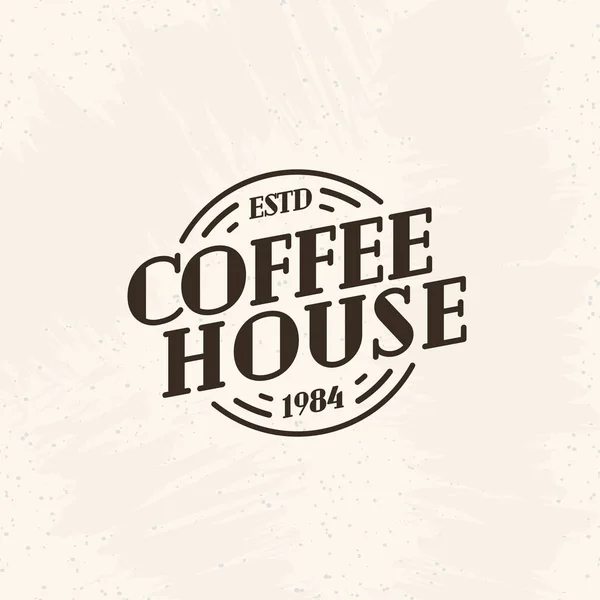 Logotipo de la casa de café estilo de línea de color negro aislado en el fondo para café, tienda, restaurante — Vector de stock