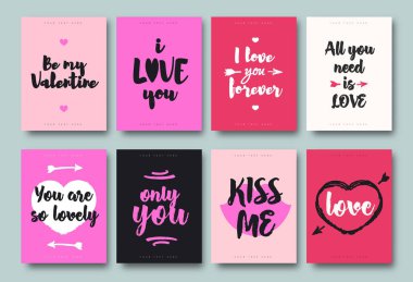 Sevgililer tebrik kartı istek ve kalp, özel teklif için farklı arka plan üzerindeki oku ile ayarla