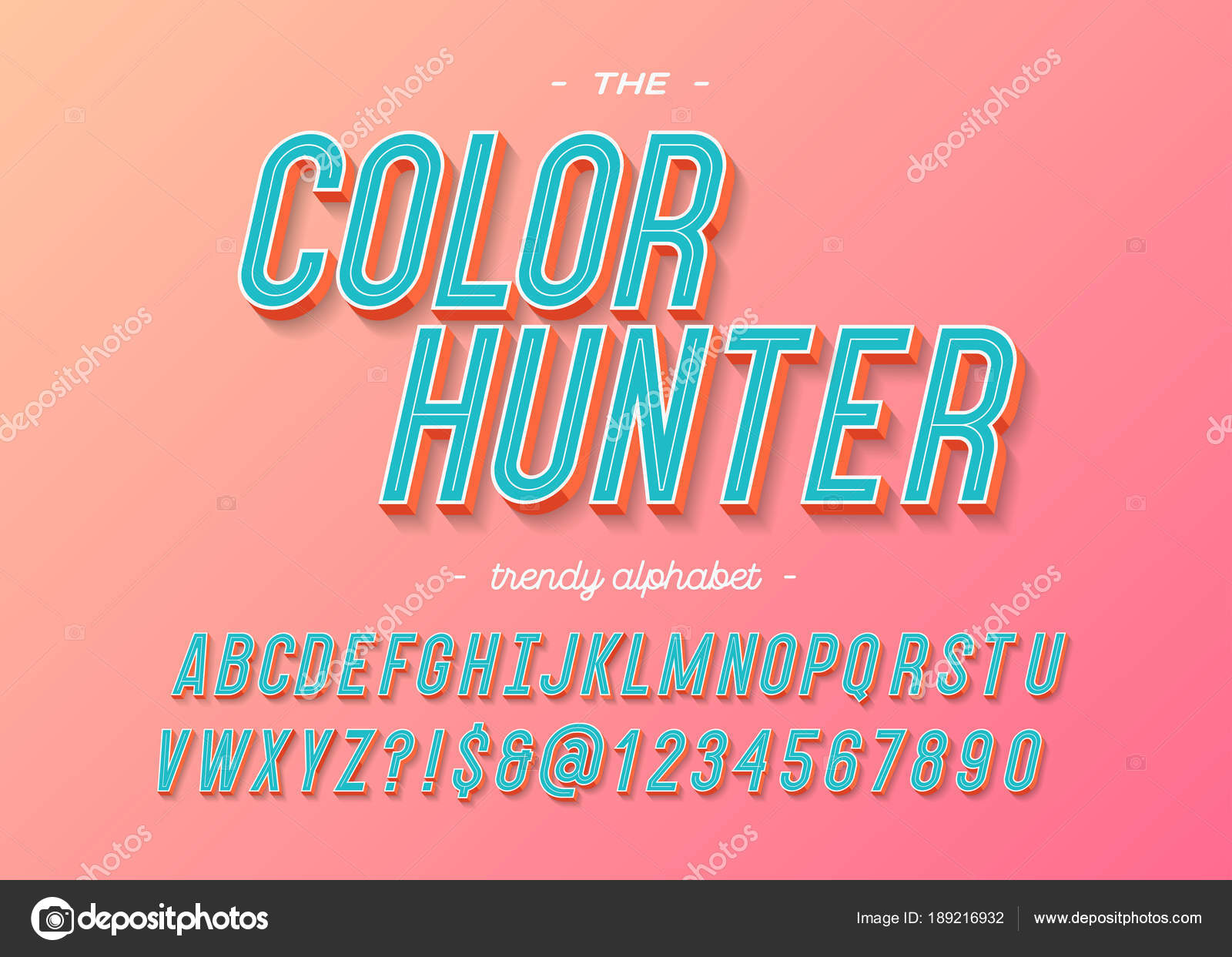 Fonte 3d moderna tipografia sans serif estilo colorido para cartaz de festa  Vetor de ©VI6277 189216932, image size:1600x1243