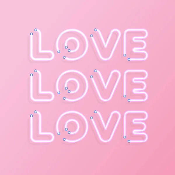 Grußkarte mit Zeichen Liebe auf rosa Hintergrund für Promotion, Banner — Stockvektor