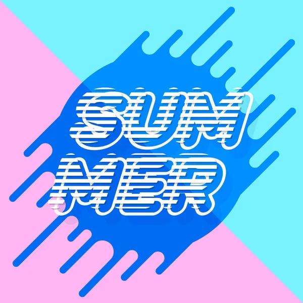Afiche de verano estilo tipografía moderna sobre fondo de color lindo — Vector de stock
