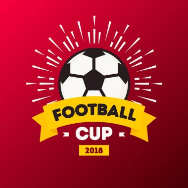 Vektör çizim Dünya Futbol Kupası 2018 futbol turnuvası