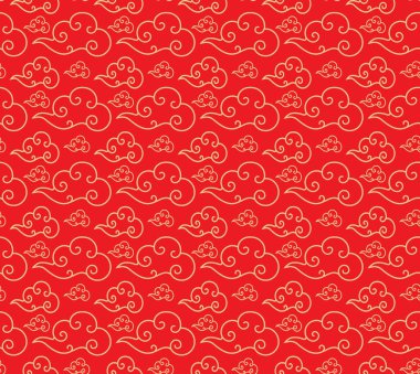 Çin bulut desenli mutlu yıllar