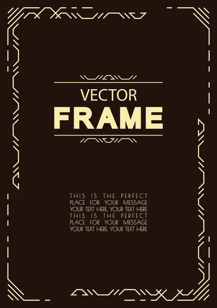 Templat desain frame cover vektor - Stok Vektor
