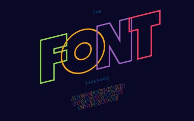 Vektör yazıtipi kalın satır biçimi