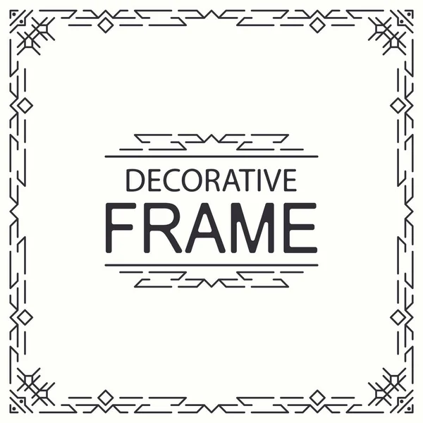 Decoratieve vector frame geometrische lijn — Stockvector