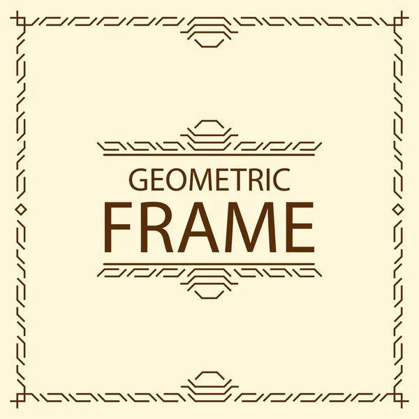 Vector frame geometrische lijn stijl — Stockvector