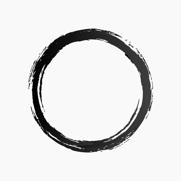 矢量环水彩纹理黑色色彩风格 — 图库矢量图片