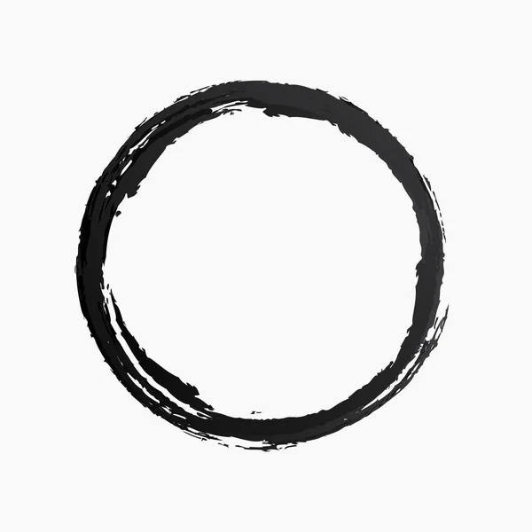 Wektor pierścień akwarela tekstury czarny kolor — Wektor stockowy