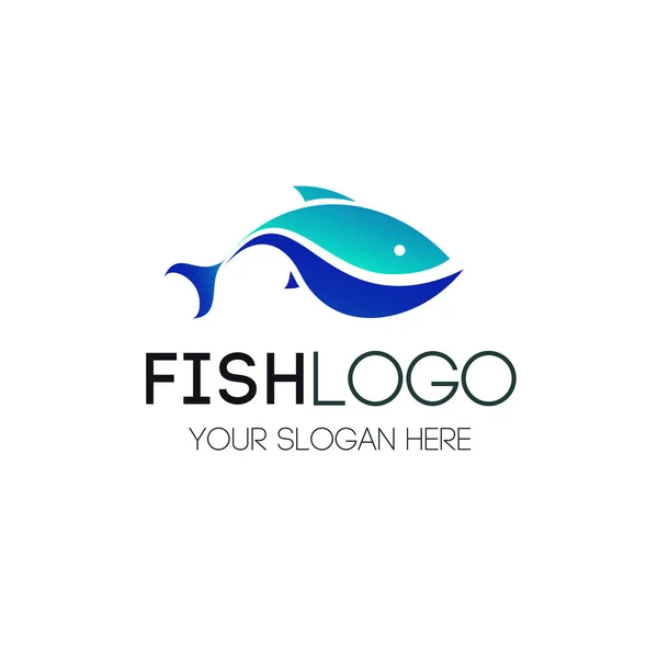 Fisklogotyp vektor för fisk och skaldjur, restaurangmat — Stock vektor