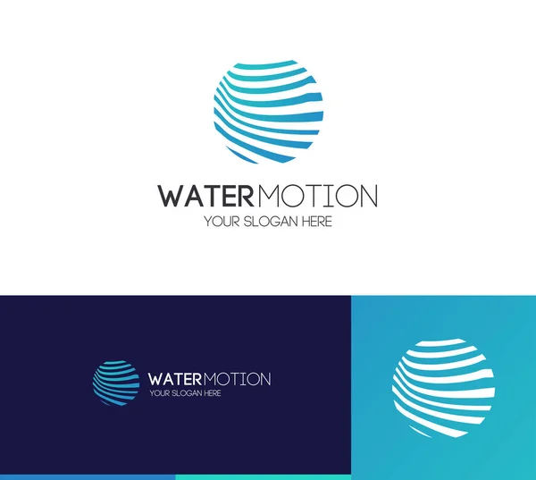 Logotipo de movimento de água estilo moderno —  Vetores de Stock
