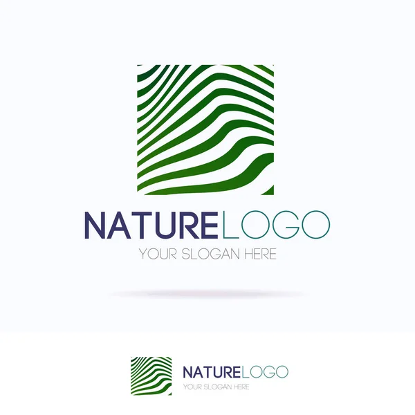 Vektor natürliches Logo Bewegungsgradienten Linie — Stockvektor
