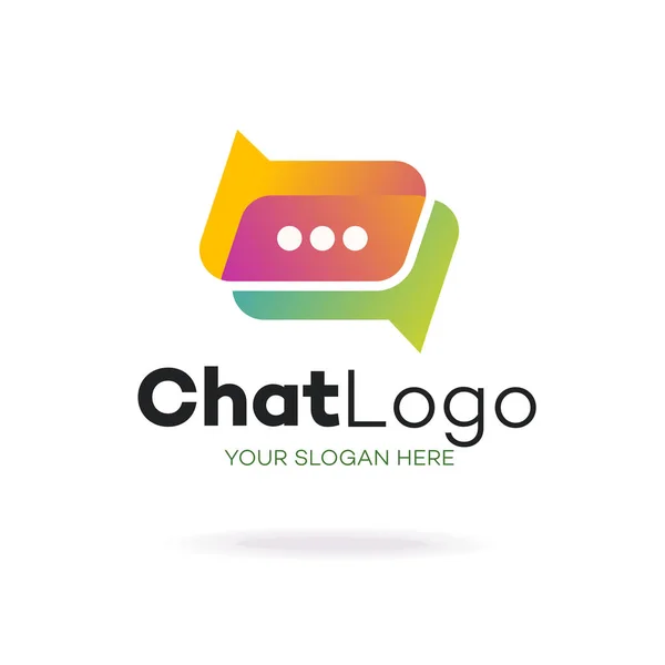 Chat-Logo moderner Stil isoliert auf Hintergrund — Stockvektor